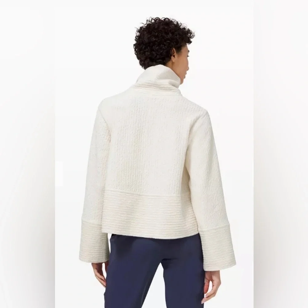 Lululemon retreat yourself pullover hoodie ivory white  21” Ptp - Picture 4 of 10